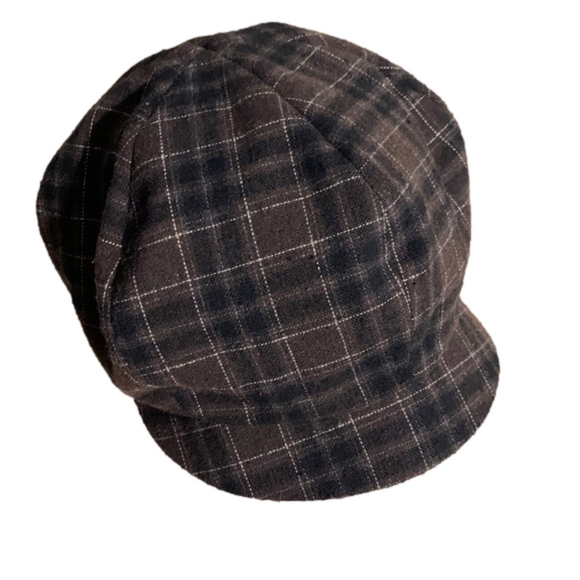 Brown plaid cap - Picture 1 of 6